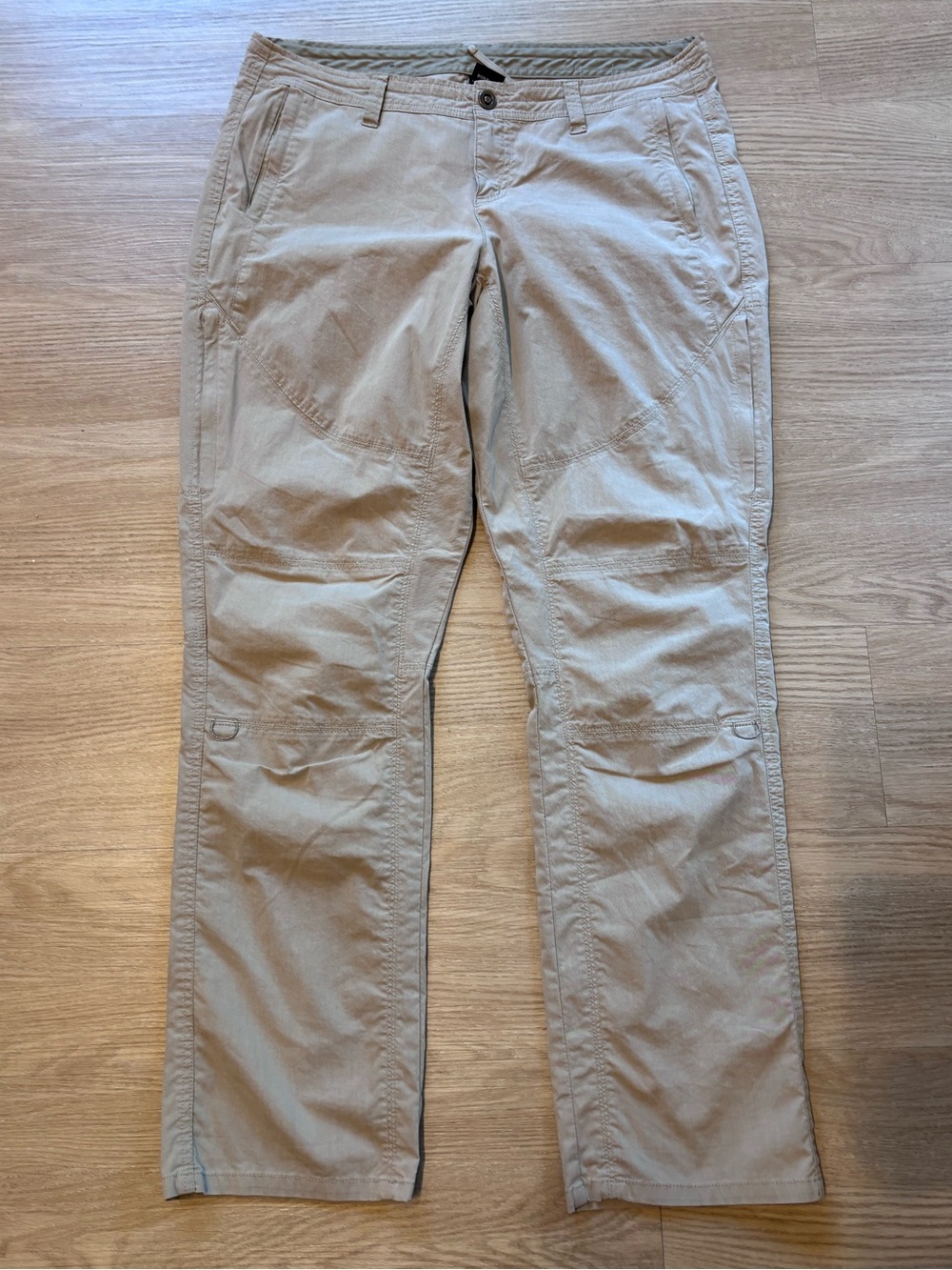 Kuhl Women’s 14 Reg Spire Roll Up Pants Hiking Outdoor Beige Tan #6279 Wading